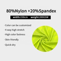 Tissu en polyamide et élasthanne extensible dans les quatre sens, brillant, mystique, holographique, métallisé, pour maillots de bain, danse, patinage, justaucorps, faible MOQ