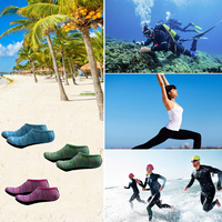 Chaussures d'eau hommes femmes chaussettes de natation impression couleur été plage baskets bord de mer baskets chaussettes pantoufles pour hommes femmes