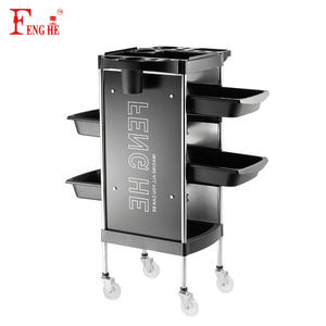 Carrito <span class=keywords><strong>de</strong></span> Peluquería Negro <span class=keywords><strong>de</strong></span> Alta Calidad con 4 Cajones, Panel <span class=keywords><strong>de</strong></span> Aluminio Compuesto, Carrito <span class=keywords><strong>de</strong></span> Salón para Estilistas - Product Image 6