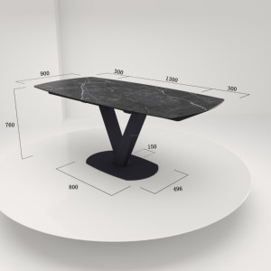 Juego de Mesa de <span class=keywords><strong>Comedor</strong></span> <span class=keywords><strong>Extensible</strong></span> Giratorio de Cerámica de Alta Calidad - <span class=keywords><strong>4</strong></span> <span class=keywords><strong>Sillas</strong></span> de <span class=keywords><strong>Comedor</strong></span> Tapizadas para Espacios Pequeños y Grandes - Product Image 5