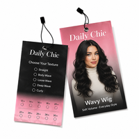 Étiquettes personnalisées avec logo privé pour emballage d'extensions capillaires, étiquettes cadeaux en papier pour mèches de cheveux, étiquettes de perruques avec logo pour extensions capillaires