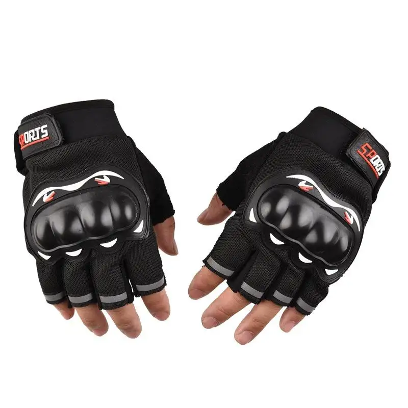 Motorbike Motorcycle Half Finger Gloves Riding Mountain Bike Racing Summer Fingerless Racing Safety Outdoor Sports Gloves