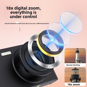 Cámara CCD Retro de Nuevo Estilo DLC <span class=keywords><strong>C6A</strong></span>, Lente Dual, Grabación Ultra HD 4K, Zoom 18X, Pantalla LCD de 2.8 Pulgadas para Viajes, Campus y Vlogs - Product Image 3