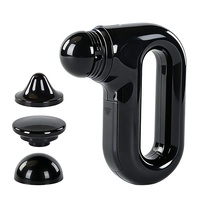 Pistolet de massage triangulaire mini de qualité supérieure avec 4 têtes pour une relaxation musculaire profonde professionnelle – Outil de fitness