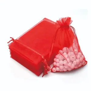 Vente de gros Sacs organza personnalisés dorés 9x12 5x7 4x6 26x30 20*21 4x8 3x4 15x20 30x40