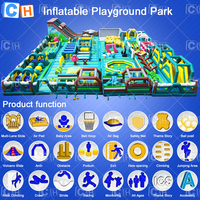 Maison gonflable de rebond de parc de terrain de jeu de parc gonflable d'école avec la glissière pour le terrain de jeu d'école