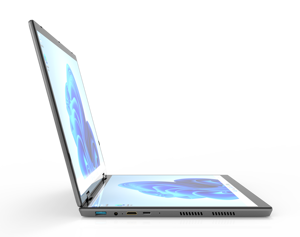 Yüksek kalite 14 + 14 inç Ips dokunmatik ekran Intel işlemci N100 Yoga çift ekran iş ofis için 360 derece katlanabilir dizüstü - Product Image 6