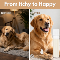 200 ml Formule de toilettage sans rinçage Contre les puces et les tiques Shampoing sec en mousse sans eau pour chien Marque privée
