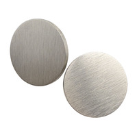 Cakram Bulat Baja Tahan Karat Matte Brushed Tebal 3 mm 32 mm 35 mm untuk Ukiran Laser