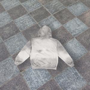 Sweat à capuche oversize en coton 100% avec logo imprimé en sérigraphie personnalisée, finition délavée à l'acide pour homme, automne - Product Image 4