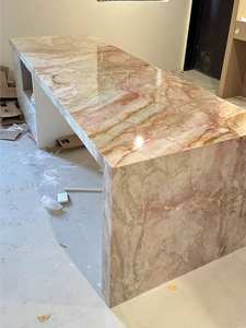 Isla de Cocina Moderna de Lujo en Cuarcita Rosa, 2800x1200mm, 30mm de Grosor, Resistente al Calor, No Porosa, Pulida, Serie Cuatro Estaciones - Product Image 4