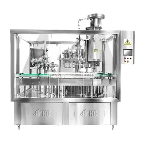 Automatic 3 in 1 small glass bottle water vodka wine beer washing filling and capping machine