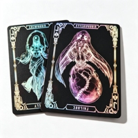 Cartes à Jouer Noires Plaquées Or de Dubaï en Papier Lisse de Haute Qualité avec Impression Personnalisée en Gros