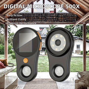 新型ポータブルデジタル顕微鏡 500倍 2インチIPSスクリーン拡大鏡 LED照明 フルHD IP53 手動フォーカス 15d - Product Image 2