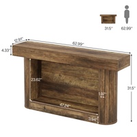 Tribesigns 63 "Table Console Ferme En Bois Console À 2 Niveaux Tables Longues Derrière Le Canapé pour Salon Porche Table Console À Miroir