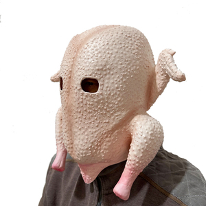 Masques de fête fantaisie en latex souple, motif dinde amusant pour Halloween, pour adultes, vente en gros - Product Image 2