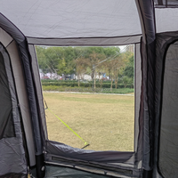 Glamping, camping familial de luxe, tente pneumatique imperméable quatre saisons, abri gonflable, trois chambres et salon