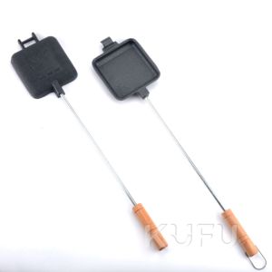 <span class=keywords><strong>Jaffle</strong></span> Eisen Sandwichmaker aus Gusseisen für Camping Quadratisches <span class=keywords><strong>Jaffle</strong></span>-Eisen für Doppelseitiges Toasten - Product Image 2