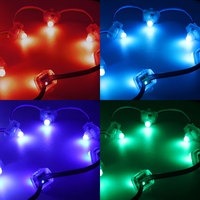Luces LED RGB Inteligentes WS2811 de 12V CC al por Mayor, Cadena de Luces Direccionables con Píxeles Difusos Cuadrados de 12mm, IP65, Ra80, 50/Paquete