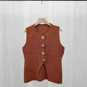Cross-border French-style Knitted <strong>Vest</strong> <strong>for</strong> <strong>Women</strong> Perfect <strong>for</strong> Spring Summer Stylish Slimming Sleeveless Versatile <strong>Top</strong> Cool Silk - Product Image 2