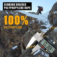 Cordon en polypropylène tressé diamanté de 3/8 pouce, 100 pieds, mélange de cordes épaisses et robustes pour corde à linge, camping, randonnée, usage extérieur