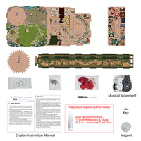 Kit de boîte à musique rotative en bois DIY Waltz Garden, puzzle 3D maison miniature, jouet écologique, décoration intérieure, livraison rapide