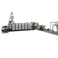 Machine de recyclage de plastique PP PE à double extrudeuse, découpe à anneau d'eau, granulation de plastique recyclé