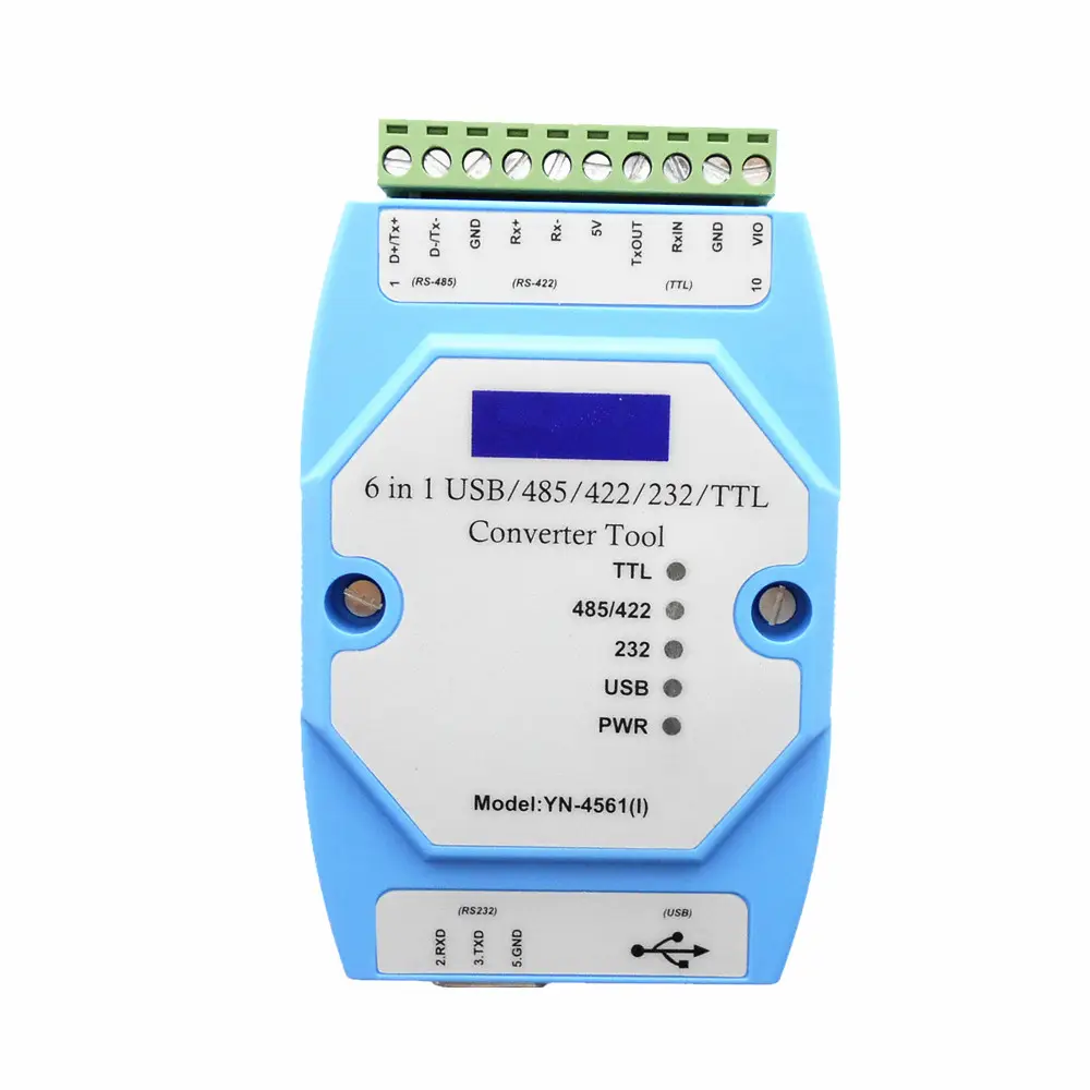 YN-4561(I) isolated Six in one isolated serial module CP2102 USB/485/422/232/TTL mutual conversion serial YN-4561I YN4561I