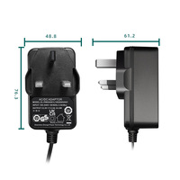 Adaptateur secteur AC/DC 24W de haute qualité, prise murale standard britannique, chargeur pour produits informatiques et appareils mobiles