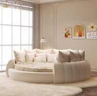 2026 Neue Produkte Italienisches Luxus-Schlafzimmer-Bettmöbel-Set Hochwertiges Kingsize-Doppelbett Modernes Großes Kopfteil Gepolstertes Bett