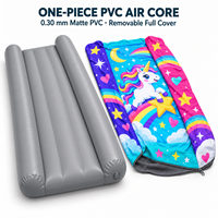 Lit de voyage gonflable pour enfants avec housse imprimée amovible, noyau d'air en PVC monobloc et sac de transport pour les collections de voyage personnalisées pour enfants