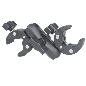 SHOOT Soporte de doble abrazadera súper resistente para manillar de motocicleta/bicicleta, para trípode, barra transversal, clip para paraguas, soporte de luz para estudio fotográfico - Product Image 4