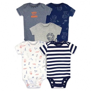 Tuta estiva bambina bebè vestiti tute a maniche corte per neonati Set body body 5 pz - Product Image 6