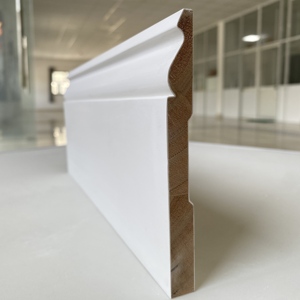 <b>Primed</b> Radiata Pine Skirting Baseboard Trim with Led Light Baseboard Trim Modern Smooth Surface Moisture Proof Building - Product Image 3