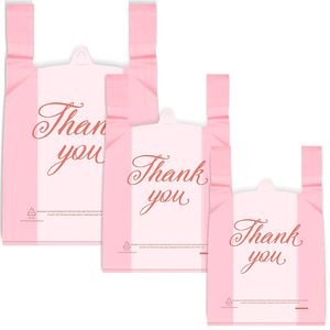 Biodegradable PE T-Shirt <b>Shopping</b> Bags with Handle and Custom Logo for <b>Small</b> Business Retail Vendors - Product Image 1