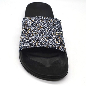 Espadrilles coulissantes pour femmes, Espadrilles à perles scintillantes vamp, vente en gros - Product Image 3