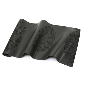 Đen Vegan PU Polyurethanes Yoga Mat Da Hữu Cơ Cây Tự Nhiên Cao Su Matt Yoga Với Carrier - Product Image 2