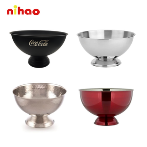 NIHAO Özel Logolu Büyük Şampanya Buz Kovası Paslanmaz Çelik Bira Şarap Soğutucusu Gül Altın Parti Buz Kovası Ev Bar Partisi İçin - Product Image 2