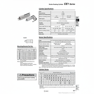 Piezas neumáticas del cilindro de la lectura del movimiento de SMC Pneumatics - Product Image 1