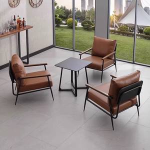 <span class=keywords><strong>Fauteuil</strong></span> moderne Zinus Ada Silla Grande 79x68x79 bleu marine avec structure en métal et rembourrage en mousse déchiquetée, meubles de salon - Product Image 3