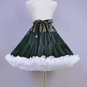 <span class=keywords><strong>Jupon</strong></span> Crinoline moelleux pour femmes sous-jupe en <span class=keywords><strong>tulle</strong></span> doux en forme de nuage pour robes jupe de gâteau <span class=keywords><strong>noir</strong></span> fête de mariée - Product Image 2