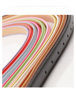 Nuova Cintura Sottile da <span class=keywords><strong>Donna</strong></span> in Pelle PU Colorata con Fibbia in Lega Stile Y2K Coreano con Fibbia Ovale per Abiti e Accessori - Product Image 6