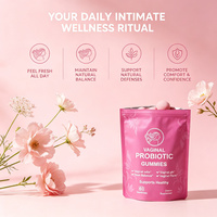 LuvVita Vente en gros ODM/OEM Gummies probiotiques vaginaux à l'équilibre du pH Lactobacillus pour adultes Soins de santé naturels