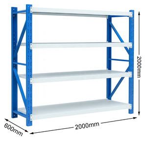 Estantería Industrial de Acero Azul y Blanco de Alta Resistencia, Unidad de Estantería Metálica <span class=keywords><strong>con</strong></span> Gran Capacidad de Carga <span class=keywords><strong>para</strong></span> Almacén y Taller - Product Image 2
