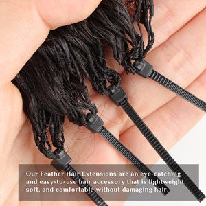 OrientFashion fabrica <span class=keywords><strong>estenciones</strong></span> humanas Remy plumas extensión del cabello crochet 100 plumas humanas punta extensión del cabello - Product Image 5