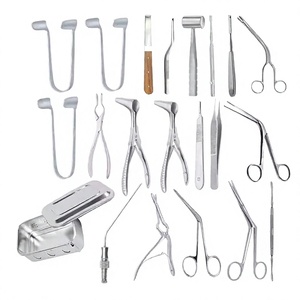 Ensemble d'instruments chirurgicaux ORL professionnels en acier inoxydable réutilisable, kit d'examen et de chirurgie mineure en otolaryngologie, certifié CE par GS - Product Image 1