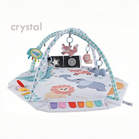 Tapis d'éveil hexagonal Montessori pour bébé avec barre de fitness et jeu sensoriel animaux, directement de l'usine Crystal Factory