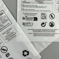 Sac à fermeture éclair givré en LDPE recyclable et écologique avec logo personnalisé imprimé pour l'emballage de vêtements, t-shirts, vêtements, sacs à fermeture éclair