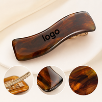 Barrette à cheveux française en acétate de 5 cm avec logo personnalisé Ume Wholesale, petit cadeau personnalisé, accessoires pour cheveux pour femmes