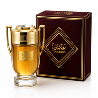 Op maat gemaakte logo OEM Arabische parfum Dubai Oud geur trofee-vormige glazen fles privélabel aangepaste merkparfum 50ml